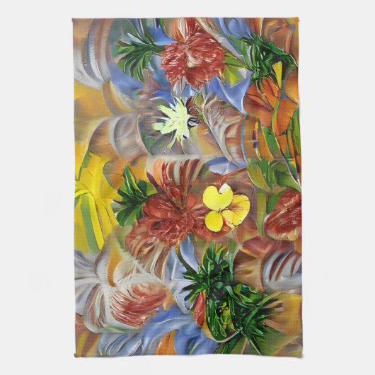 Tropisch Abstrakt Geschirrtuch (Vertikal)