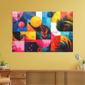 Tropisch abstrakt leinwanddruck (Insitu (Wohnzimmer))