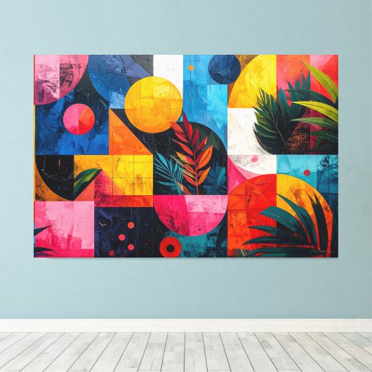 Tropisch abstrakt leinwanddruck (Insitu (Holzboden))