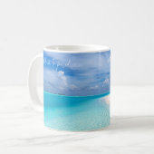 Tropisch an der personalisierten Küste Kaffeetasse (Vorderseite Links)