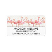 tropisch | Ansammlung Flamingos Adressaufkleber (Vorne)