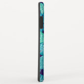 Tropisch-aquamarin-grüne hawaiianische Blätter Case-Mate iPhone Hülle (Hinten/Rechts)