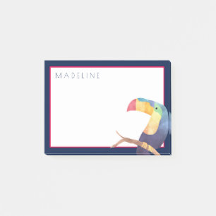 tropisch   Aquarellfarben Toucan Post-it Klebezettel