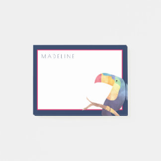 tropisch | Aquarellfarben Toucan Post-it Klebezettel
