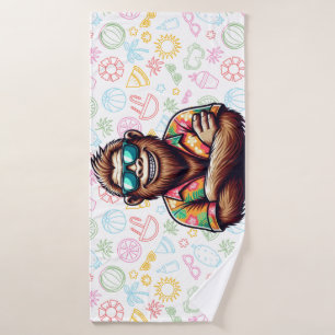 Tropisch/Beach yeti/bigfoot Badehandtuch