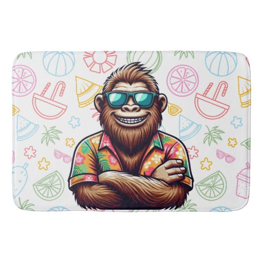 Tropisch/Beach yeti/bigfoot Badematte (Vorderseite)