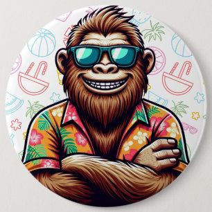 Tropisch/Beach yeti/bigfoot Button