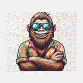 Tropisch/Beach yeti/bigfoot Fleecedecke (Vorderseite (Horizontal))