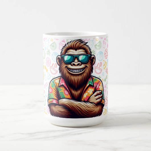 Tropisch/Beach yeti/bigfoot Kaffeetasse (Mittel)