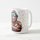 Tropisch/Beach yeti/bigfoot Kaffeetasse (VorderseiteRechts)