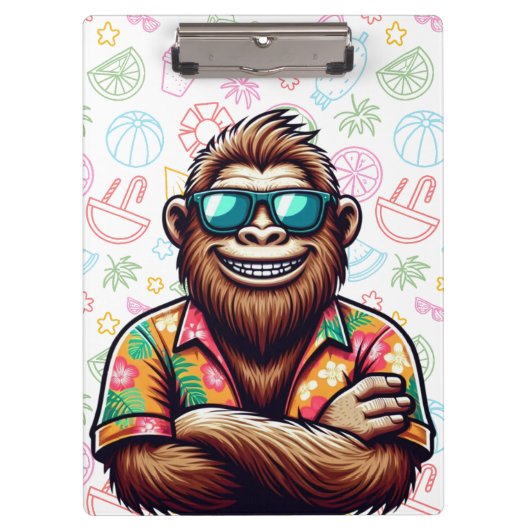 Tropisch/Beach yeti/bigfoot Klemmbrett (Vorderseite)