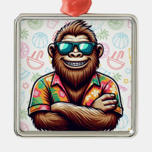 Tropisch/Beach yeti/bigfoot Ornament Aus Metall
