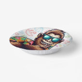 Tropisch/Beach yeti/bigfoot Pappteller (Gewinkelt)