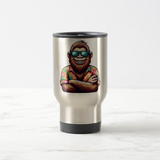 Tropisch/Beach yeti/bigfoot Reisebecher (Mittel)