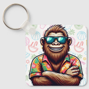 Tropisch/Beach yeti/bigfoot Schlüsselanhänger