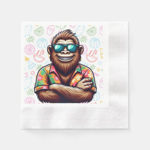 Tropisch/Beach yeti/bigfoot Serviette
