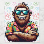 Tropisch/Beach yeti/bigfoot Weinetikett (Einzelnes Label)