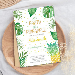 Tropisch bearbeitbare Summer Party Card Einladung