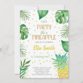 Tropisch bearbeitbare Summer Party Card Einladung (Vorderseite)