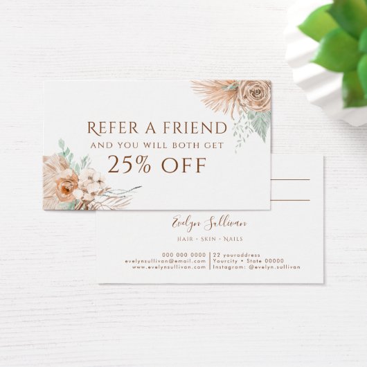 Tropisch-beige und Minze-Referenzkarte (Schreibtisch)