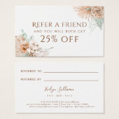 Tropisch-beige und Minze-Referenzkarte (Vorne & Hinten)