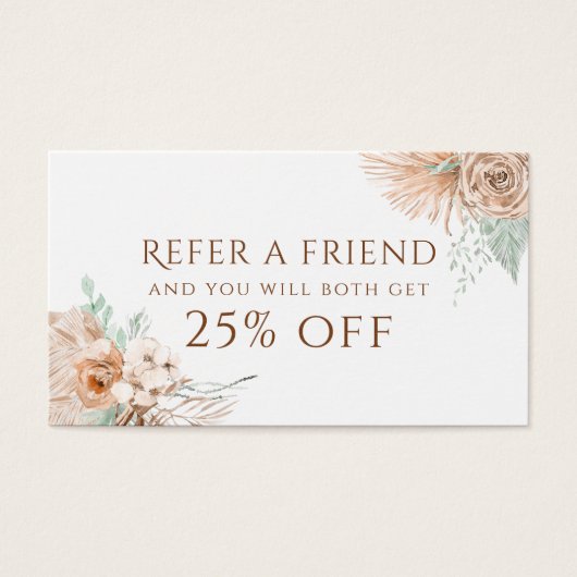 Tropisch-beige und Minze-Referenzkarte (Vorderseite)