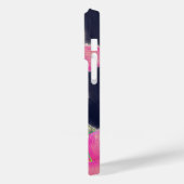 Tropisch Blau-Rosa-Hibiskus Blume Malerei Case-Mate iPhone Hülle (Rückseite / Links)