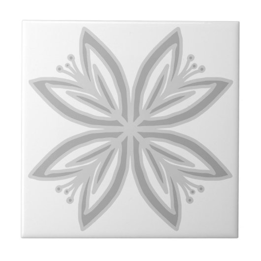 Tropisch-blau-weiß Fliese (Vorderseite)