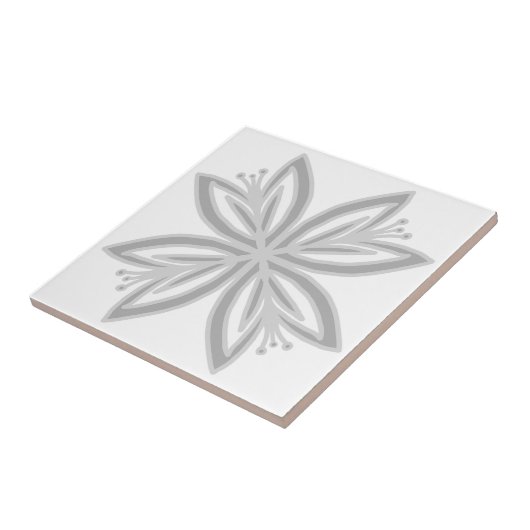 Tropisch-blau-weiß Fliese (Seite)