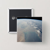 Tropisch blaue Gewässer des Persischen Golfs. 2 Button (Vorne & Hinten)