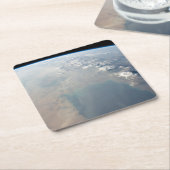 Tropisch blaue Gewässer des Persischen Golfs. 2 Rechteckiger Pappuntersetzer (angewinkelt)