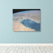 Tropisch blaue Gewässer des Persischen Golfs. Leinwanddruck (Insitu (Holzboden))