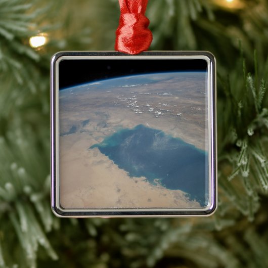 Tropisch blaue Gewässer des Persischen Golfs. Ornament Aus Metall (Baum)