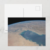 Tropisch blaue Gewässer des Persischen Golfs. Postkarte (Vorne/Hinten)