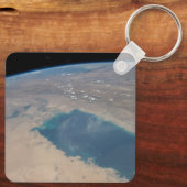 Tropisch blaue Gewässer des Persischen Golfs. Schlüsselanhänger (Rückseite)