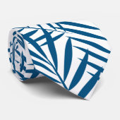 Tropisch-blaue Palmen-Blätter Krawatte (Gerollt)