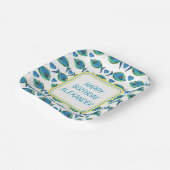 Tropisch blauer Fisch und Herz Pappteller (Gewinkelt)