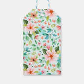 Tropisch-blumengeschmückte Hochzeitsfeier am Stran Geschenkanhänger (Rückseite)