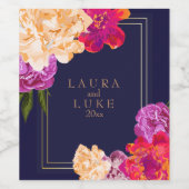 tropisch, blumenreich weinetikett (Einzelnes Label)