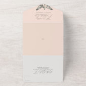 Tropisch Bohemische Blütenblütenhochzeit All In One Einladung (Außenbereich)