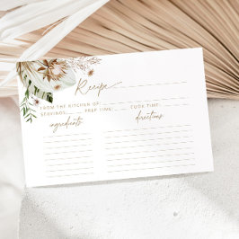 Tropisch-böhmische Brautparty-Rezeptkarte