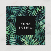 tropisch botanisch quadratische visitenkarte (Vorderseite)