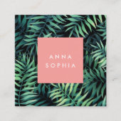 tropisch botanisch quadratische visitenkarte (Vorderseite)