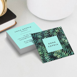 tropisch botanisch quadratische visitenkarte