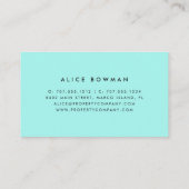 tropisch botanisch visitenkarte (Rückseite)