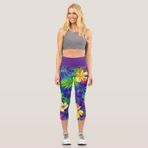 tropisch capri leggings