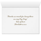 tropisch danke für Sein meine Brautjungfernkarte (Innenansicht Horizontal (Unten))