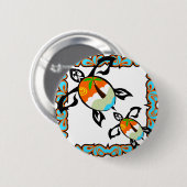 Tropisch-Druck-Schildkröte Button (Vorne & Hinten)