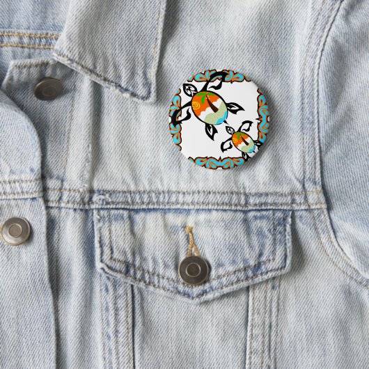 Tropisch-Druck-Schildkröte Button (Beispiel)