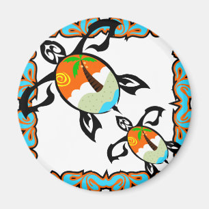 Tropisch-Druck-Schildkröte Magnet
